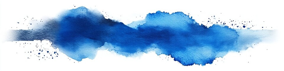 Wall Mural - Watercolor blue banner