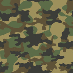 Sticker - 
classic military camouflage background, texture for textiles, fashionable stylish pattern, seamless vector print