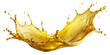 © Maestro - Golden oil splash with shiny texture, PNG isolated transparent
