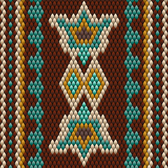 Wall Mural -  Folk ornament, national pattern, ethnic embroidery, ornamental texture, traditional geometric motives of the tribes of the African continent.