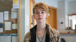 © ChristacilinCreative - A serious teen transgender girl boy teenager in a clinic hospital setting