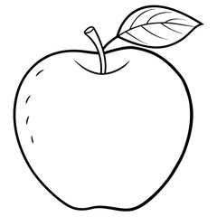 Wall Mural - apple line art