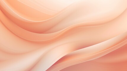 Poster - Abstract soft pink and peach flowing waves, creating a serene and calming visual effect.
