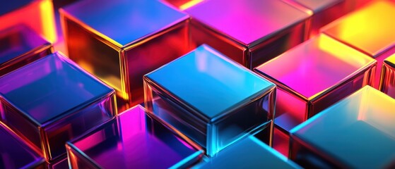 colour glass technology square shape,science and technology concept