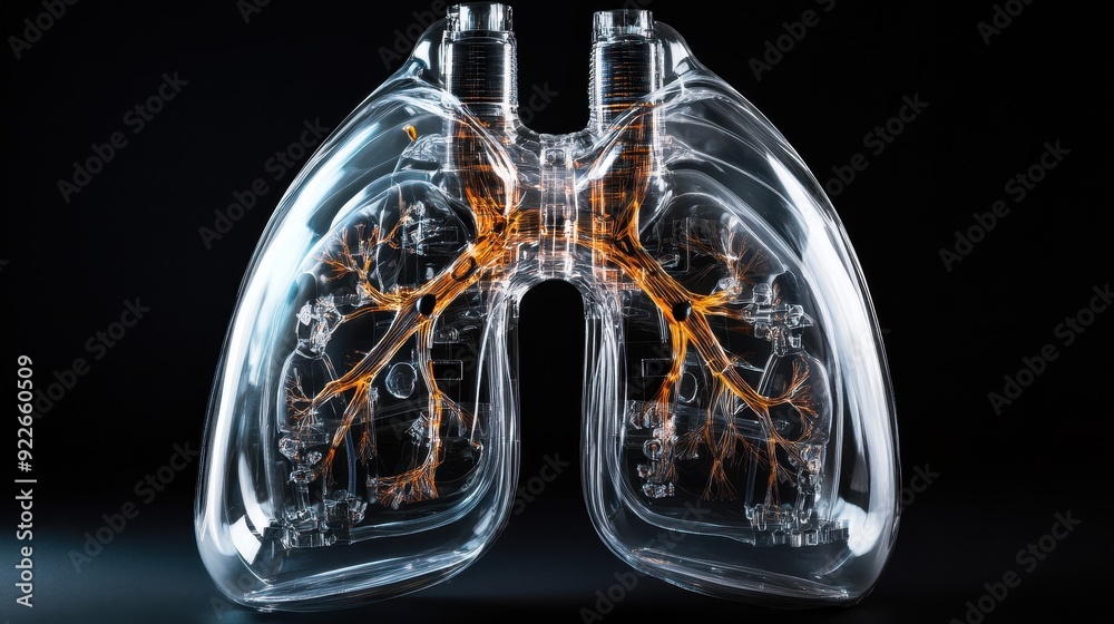 Transparent Anatomical Model of Human Lungs with Bronchial Tree ...