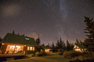 Wall Mural - an image portraying the reverence and awe inspired by the night sky, as we ponder the mysteries of t