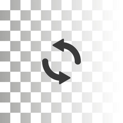 Poster - Circular black arrows. Black arrows in a circle isolated on a white background vector. Simple black arrows. The direction of the arrows in a circle. Closed circle with arrows vector.
