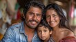 © Julia Jones - Happy Hispanic Family Portrait with Smiling Parents and Child