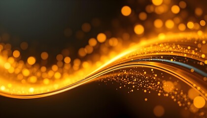 Luxury abstract background with the gold light wave