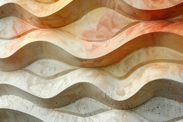 Wall Mural - Abstract Wave Pattern on Concrete Wall