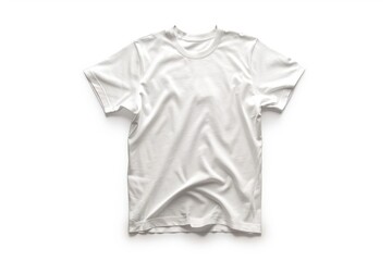 Poster - A simple white t-shirt displayed against a pure white background