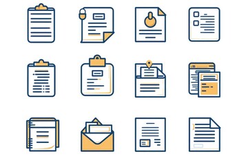 Aufkleber - A set of diverse paper icons, ideal for representing various concepts and ideas