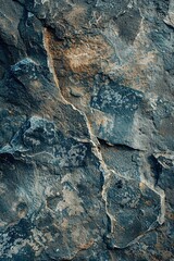 Poster - A close-up view of a rock wall featuring a clock