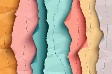 Poster - Various colored papers scattered together, potential for crafting or creative projects