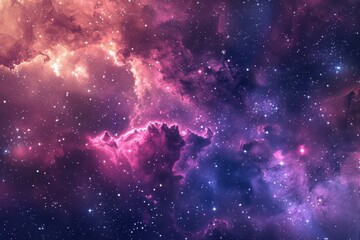 Wall Mural - Colorful Nebula and Stars in Deep Space