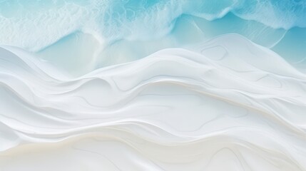 Wall Mural - A serene abstract representation of waves and sand, evoking tranquility and calmness.