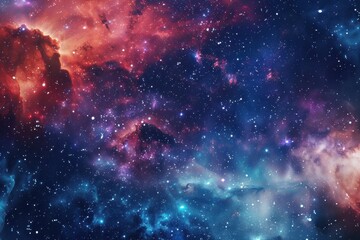 Wall Mural - Breathtaking Space Spectacle of Vibrant Nebulae and Countless Stars