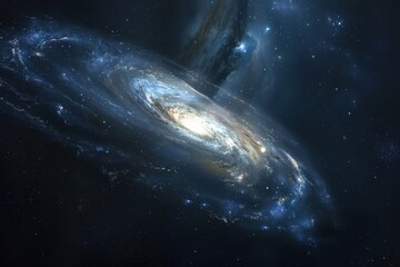 Wall Mural - Majestic Collision of Galaxies in the Cosmos, Creating a Celestial Spectacle