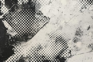 Poster - A close-up shot of a piece of abstract art in black and white