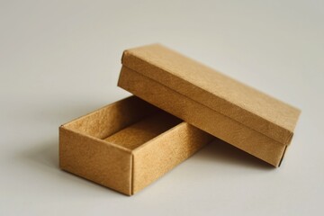Poster - Two office supplies boxes sitting on a table, possibly containing pens, pencils, or other stationery