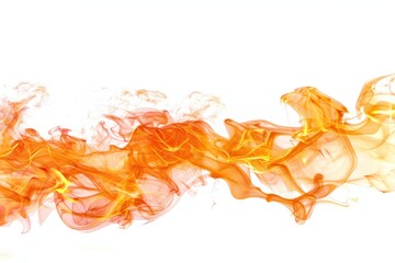 Poster - A fiery glow on a white surface, perfect for highlighting warmth and light