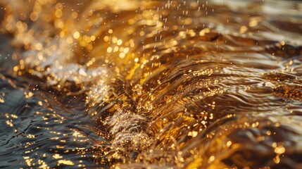 Poster - A close-up view of a wave in the water, ideal for uses such as beach-themed designs or nature-inspired visuals