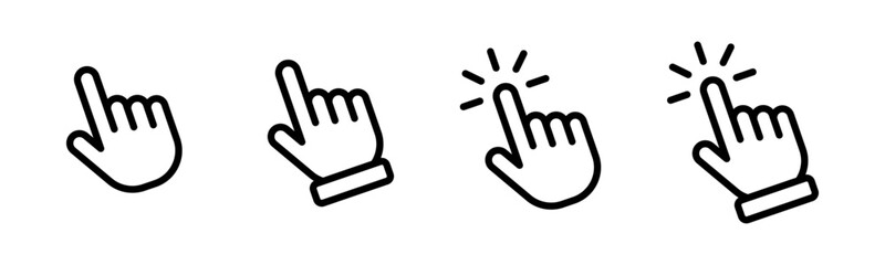 Wall Mural - Hand cursor icon set