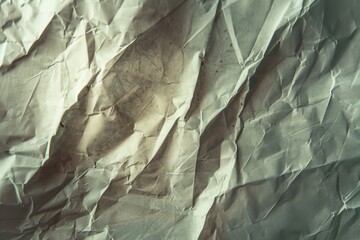 Poster - A close-up view of crumpled paper with wrinkles and creases