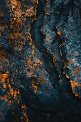 Poster - Close-up of a rock with bright yellow paint, perfect for use in arts and crafts projects or as a decorative element