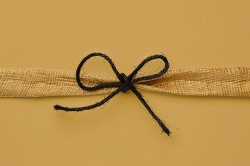 Poster - A ribbon tied around a piece of cloth with a simple and clean design
