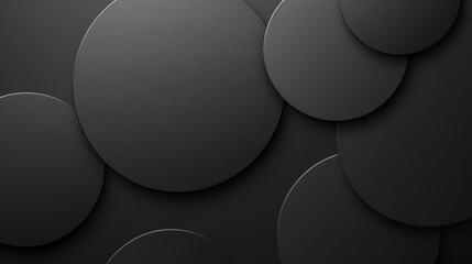 Aufkleber - A close-up view of several black circles on a dark, uniform background