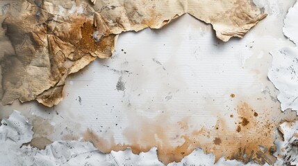 Poster - A piece of paper with torn edges, possibly from a journal or document