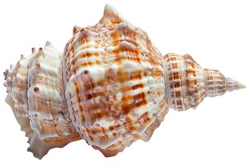 Poster - A close-up of a sea shell on a white background