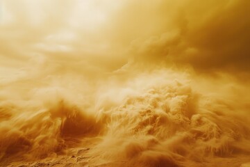 Aufkleber - Water flowing out of the ocean due to erosion, possibly causing coastal damage or natural disaster