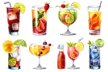 Aufkleber - Cocktail varieties displayed on a surface