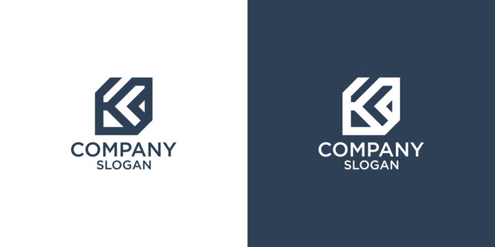 letter k abstract monogram logo vector design