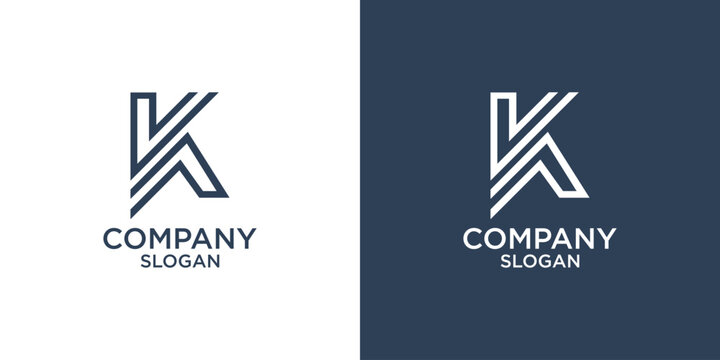 letter k abstract monogram logo vector design