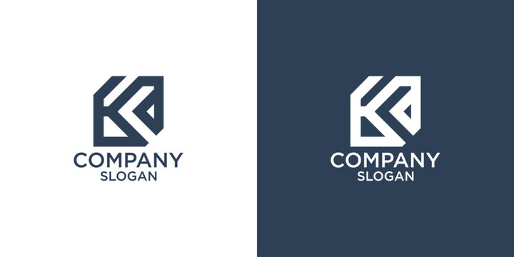 letter k abstract monogram logo vector design