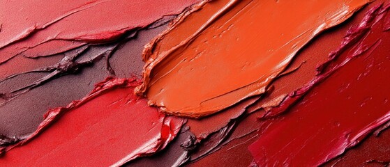 Wall Mural - Close-up of Lipstick Swatch with Multiple Colors