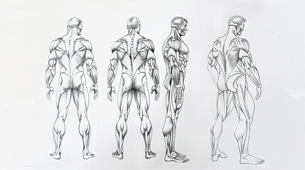 Wall Mural - muscular_system_drawing