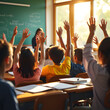 © Furqan - Kids In Class Raising Their Hands