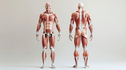 Wall Mural - muscular_system_human_body