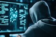 © CHONCHANOK PHOTO - A hooded individual working on a computer, immersed in code on a dark background, representing technology and cyber activities.