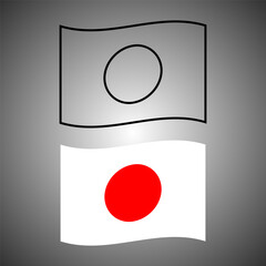 Poster - Flag of Japan icon set