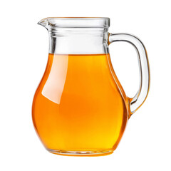 Poster - Glass pitcher filled with fresh orange juice on a transparent background.