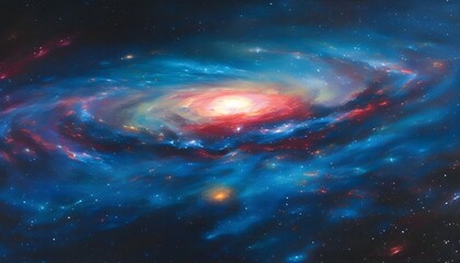 Wall Mural - The charming Milky Way nebula exudes bright stars and the mystery of the universe.