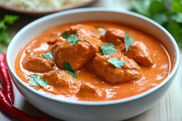 Poster - Tasty butter chicken curry dish from Indian cuisine - generative ai