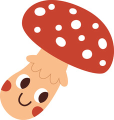 Wall Mural - Autumn Mushroom Character