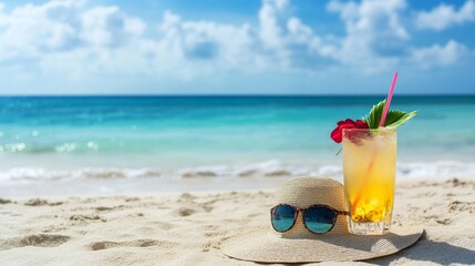 Tropical Drink on the Beach