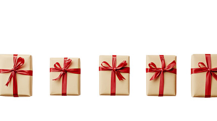 Wall Mural - christmas presents transparent background